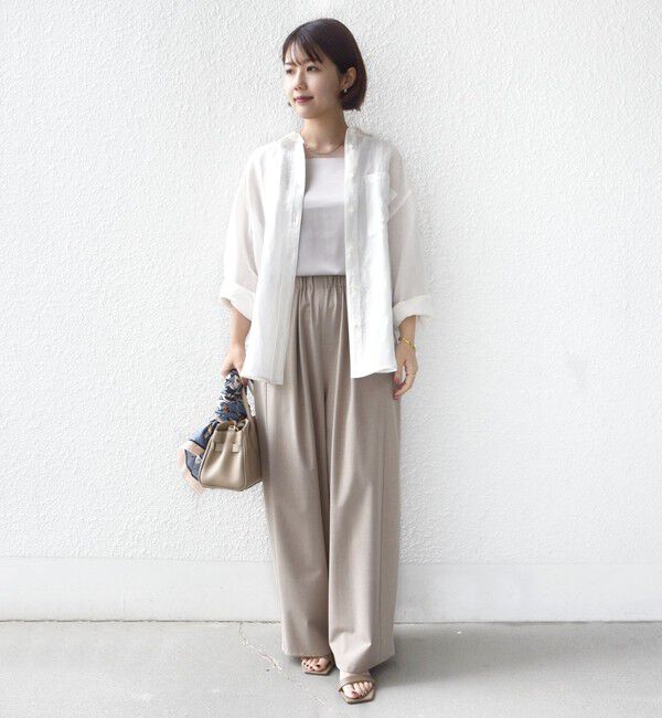 SHIPS for women「《一部予約》〈手洗い可能〉2WAY サテン &times; カットソー スクエア タンクトップ」|タンクトップ|