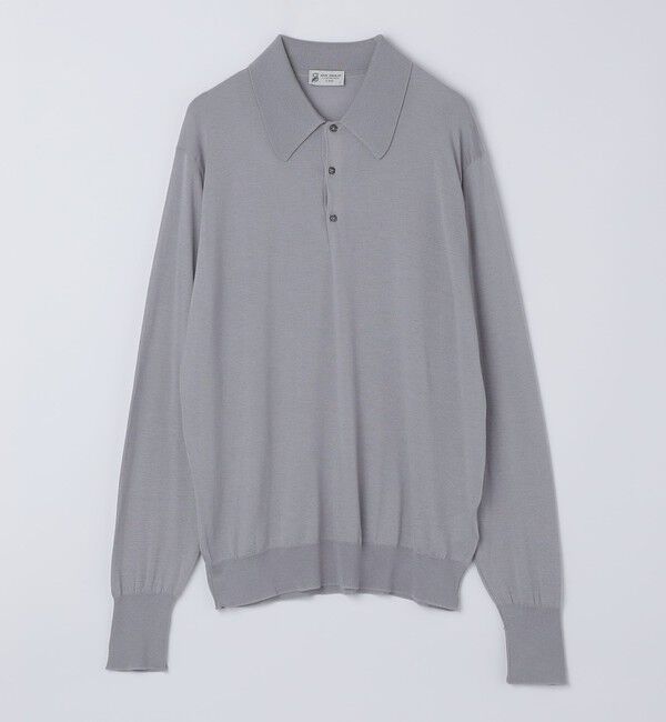 SHIPS「【SHIPS別注】JOHNSMEDLEY: ISIS ロングスリーブ ニット ポロシャツ」|ニット・セーター|トップグレー
