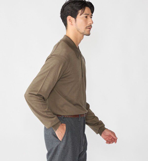 SHIPS「【SHIPS別注】JOHNSMEDLEY: ISIS ロングスリーブ ニット ポロシャツ」|ニット・セーター|