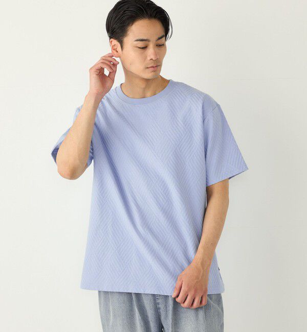 SHIPS Colors 「SHIPS Colors:リンクス ジャカード Tシャツ◇」|Tシャツ・カットソー|ブルー