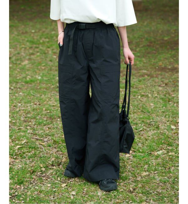 OUTDOOR PRODUCTS Usual Things「≪予約≫追加 撥水ナイロンUTILITYバギーパンツ」|スラックス|ブラック