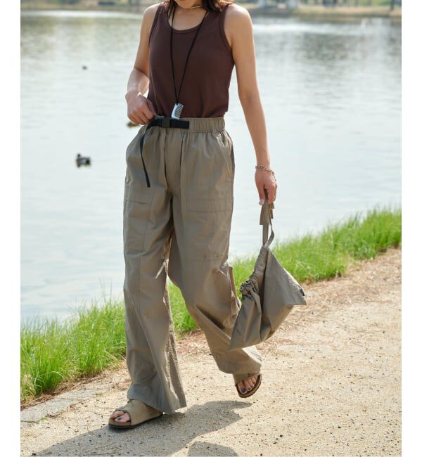OUTDOOR PRODUCTS Usual Things「≪予約≫追加 撥水ナイロンUTILITYバギーパンツ」|スラックス|