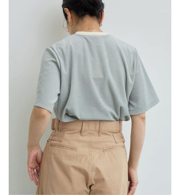 IENA LA BOUCLE「IENA LA BOUCLE ベロアボーダーTシャツ」|Tシャツ・カットソー|