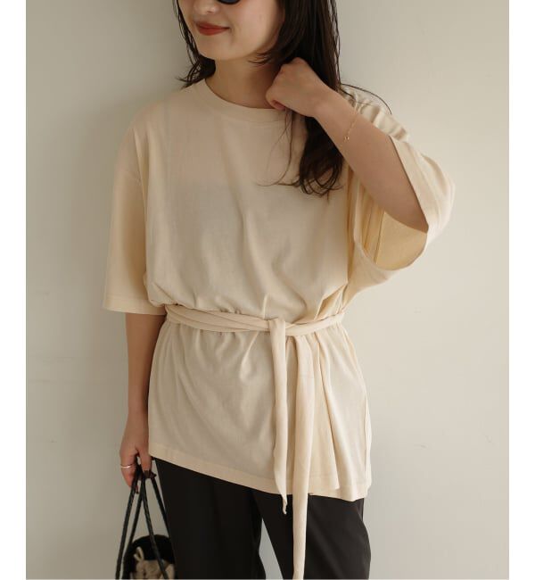 SLOBE IENA「《追加予約》Plus by ONIT/オニット SLOBE別注 スカーフ付Tシャツ」|Tシャツ・カットソー|