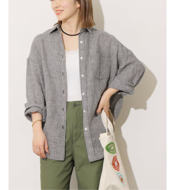 JOURNAL STANDARD relume「No.66フレンチリネンオーバーサイズシャツ」|シャツ・ブラウス|ブラック