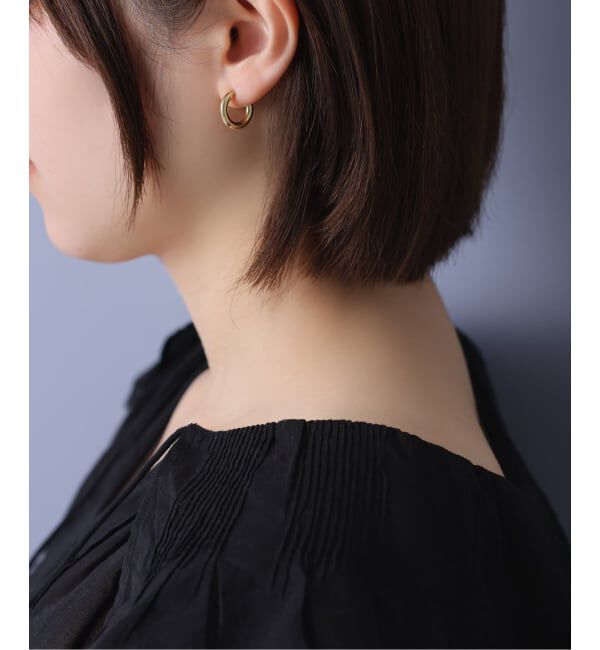 Spick and Span「《WEB限定》【SAMH by LILAS】フープピアスK18GP（両耳）」|ピアス|