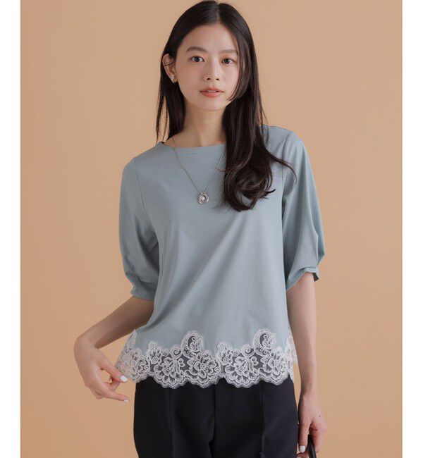 組曲「レースコンビ ボートネック カットソー」|Tシャツ・カットソー|