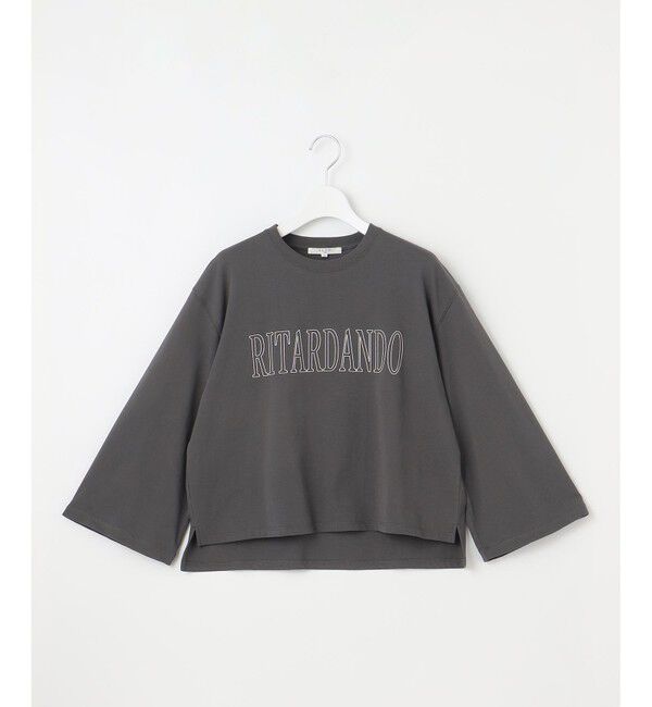 23区「【SLOW/一部店舗限定】MVSコットン フレア袖 ロゴTシャツ」|Tシャツ・カットソー|