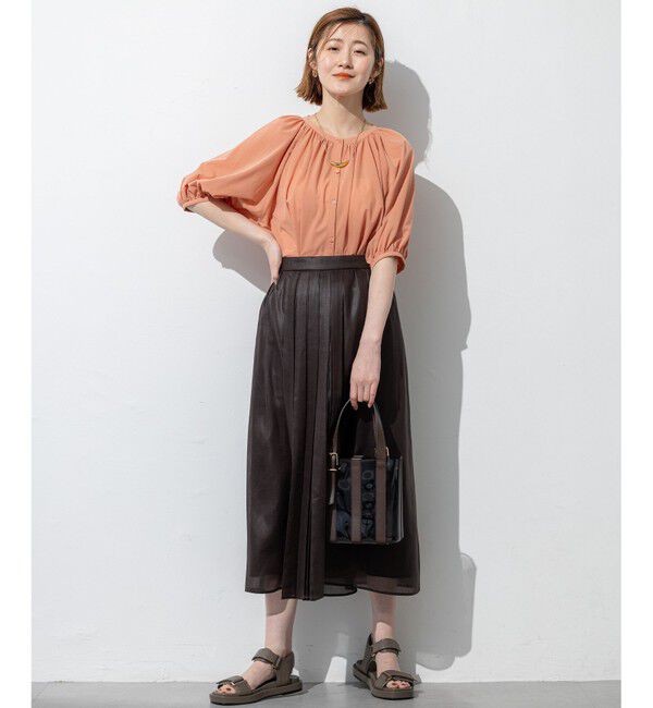23区「【洗える】クリアトリコットジャージー ティアードデザイン カットソー」|Tシャツ・カットソー|