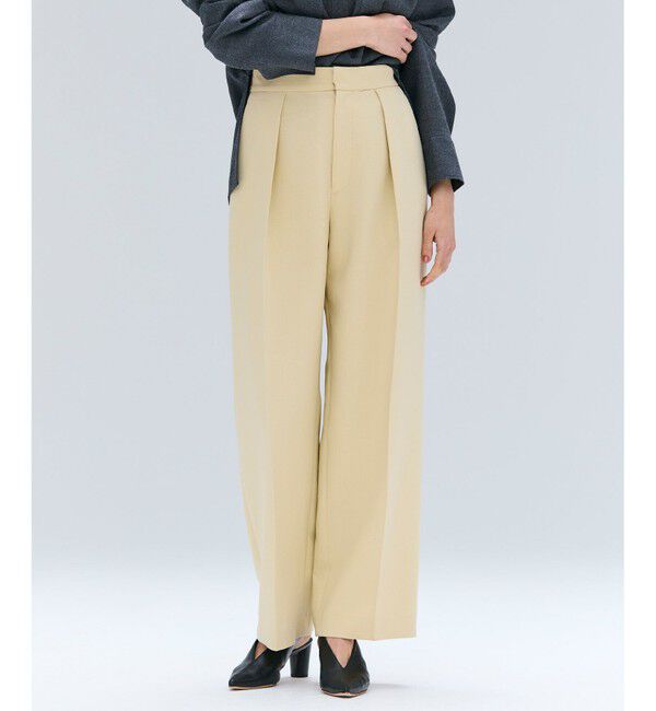 BEIGE,「WASCO / 2WAYストレッチウールタックカービーパンツ」|その他|L.Mustard