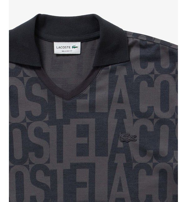 LACOSTE「クールマックスプリントスキッパーネックポロシャツ」|ポロシャツ|