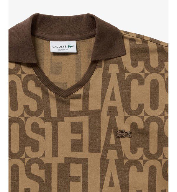 LACOSTE「クールマックスプリントスキッパーネックポロシャツ」|ポロシャツ|