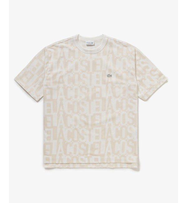 LACOSTE「クールマックスブランドネームロゴ総柄Tシャツ」|Tシャツ・カットソー|オフホワイト