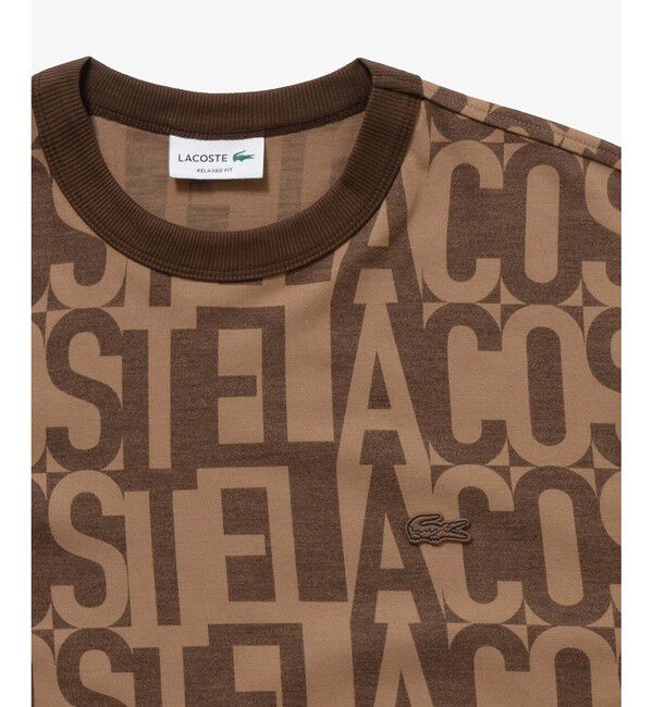 LACOSTE「クールマックスブランドネームロゴ総柄Tシャツ」|Tシャツ・カットソー|