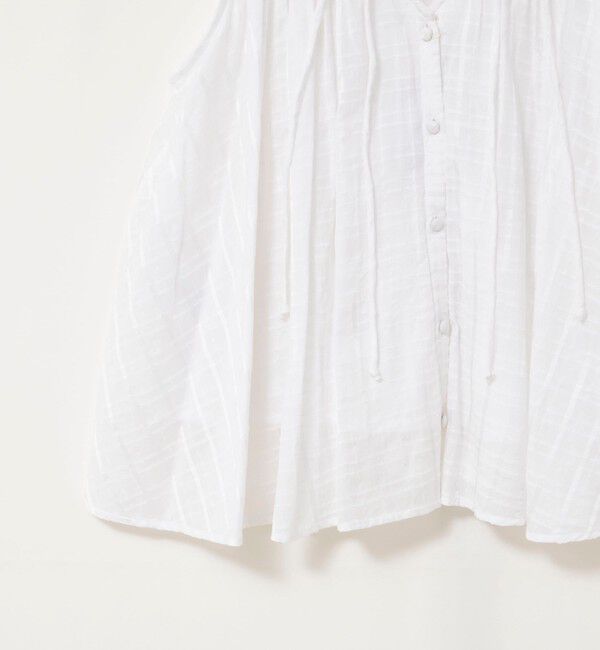NOLLEY'S「【MARILYN MOON/マリリーンムーン】sheer check 2way gathered blouse」|シャツ・ブラウス|