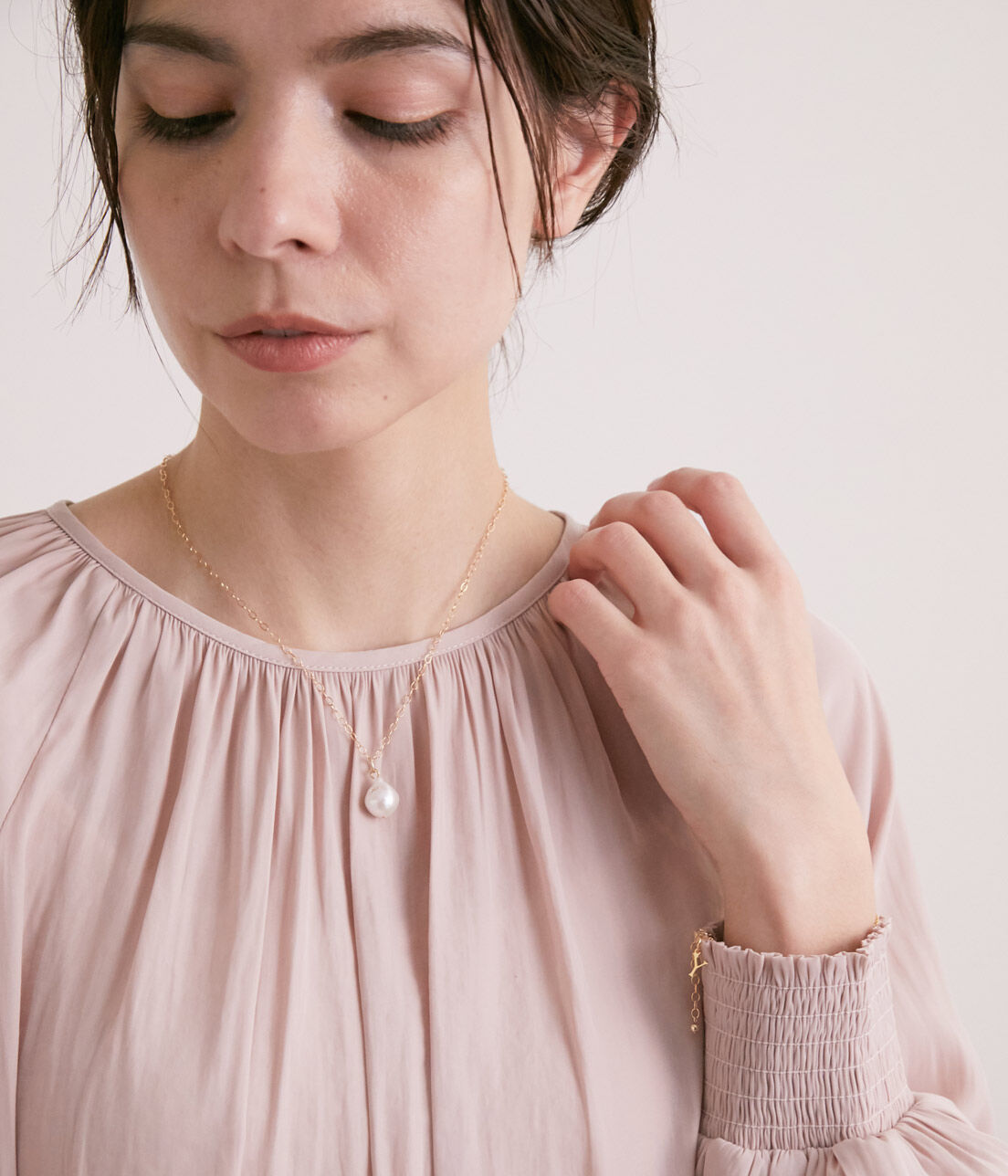 SALON adam et rope'「【SALONオリジナルBOX付き】14KGF平あずきチェーンネックレス」|ネックレス|