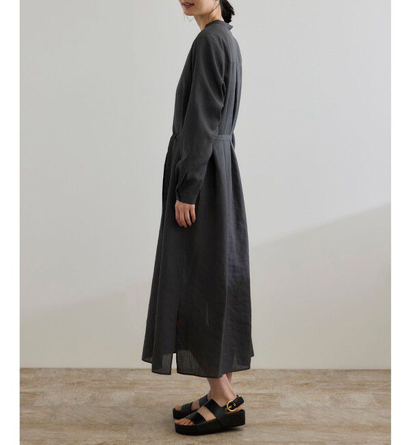 ROPE「【WEB・一部店舗限定】フロントオープンシャツワンピース/洗える」|ワンピース|