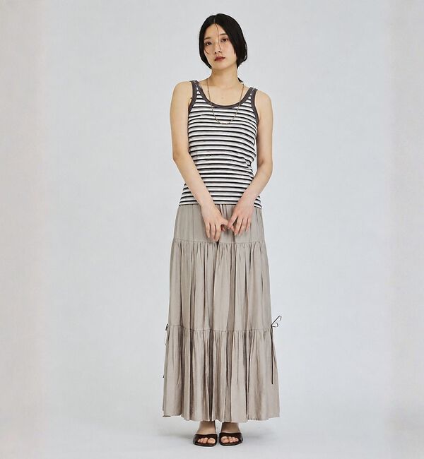 abahouse mavie「【カップ付き】ボーダータンクトップ」|キャミソール|