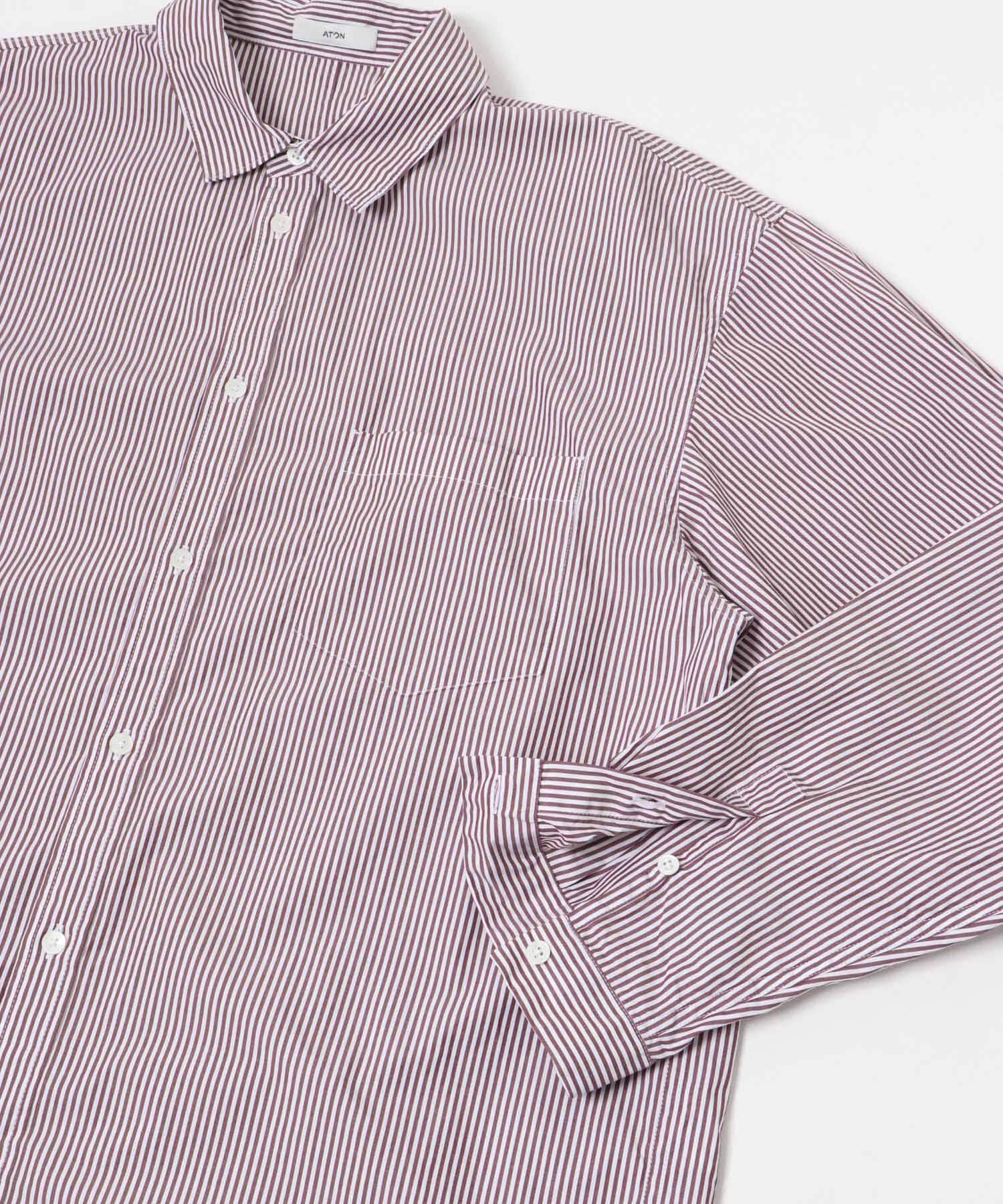 URBAN RESEARCH「ATON　GIZA STRIPE WASHED SHIRTS」|シャツ・ブラウス|