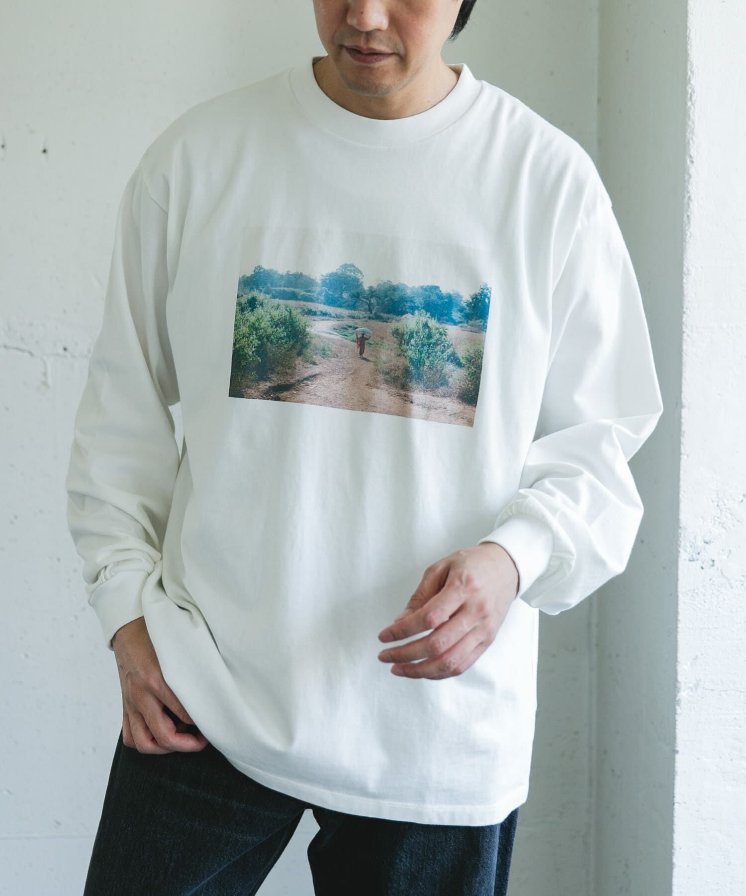 URBAN RESEARCH DOORS「Grow Organic フォトプリントロングスリーブTシャツ」|Tシャツ・カットソー|