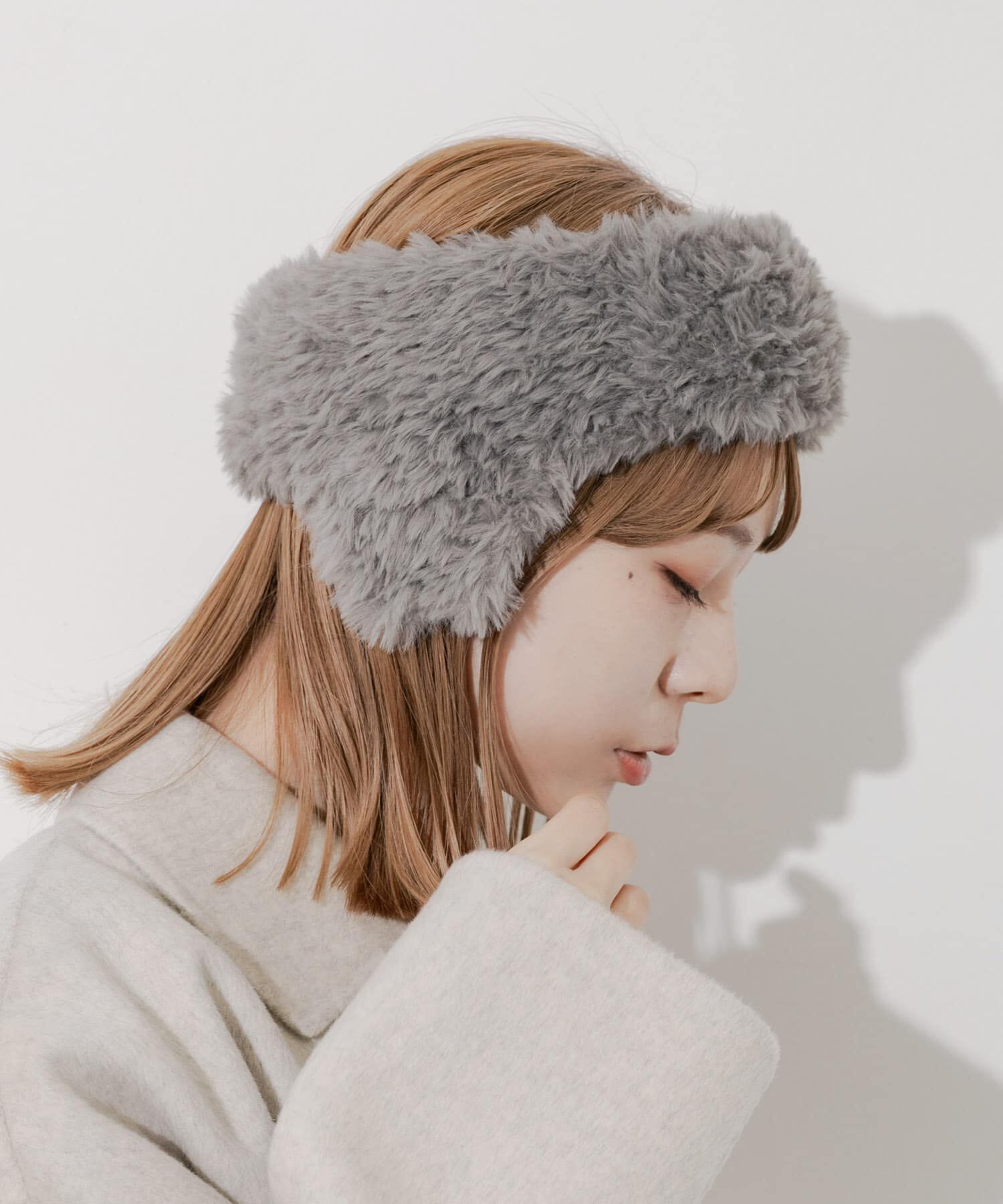 SMELLY「ファーフラップヘアバンド」|ヘアバンド|