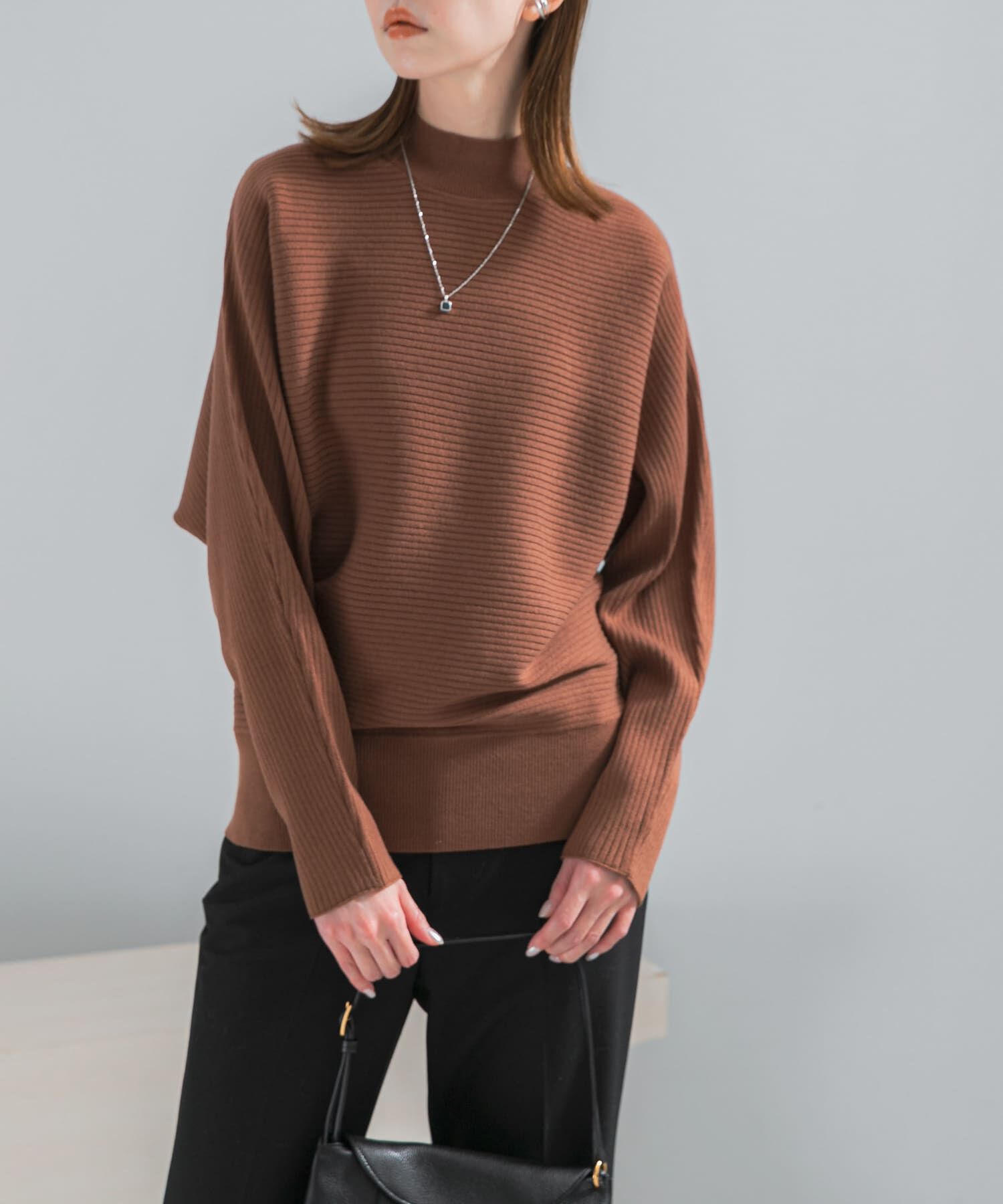 URBAN RESEARCH ROSSO「ウォッシャブルアンチピリングドルマンニット」|ニット・セーター|ブラウン