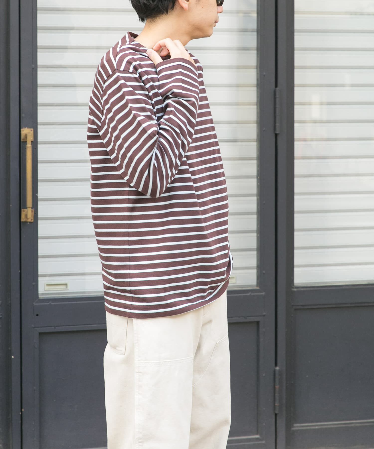 URBAN RESEARCH DOORS「FORK&SPOON　ボートネックボーダー」|Tシャツ・カットソー|
