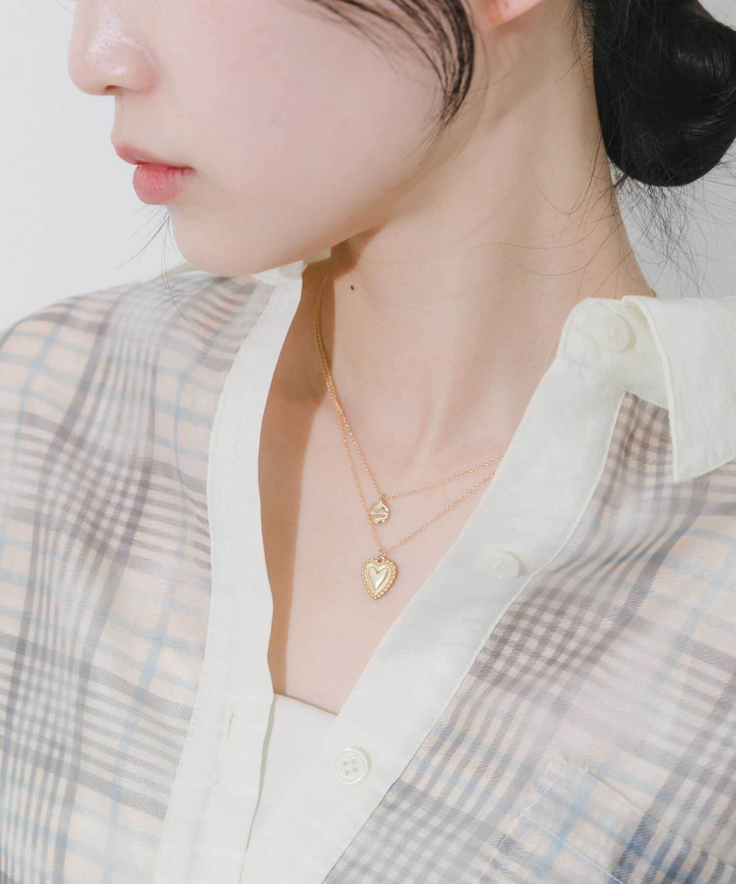 SMELLY「ハートコンチョ2セットネックレス」|ネックレス|