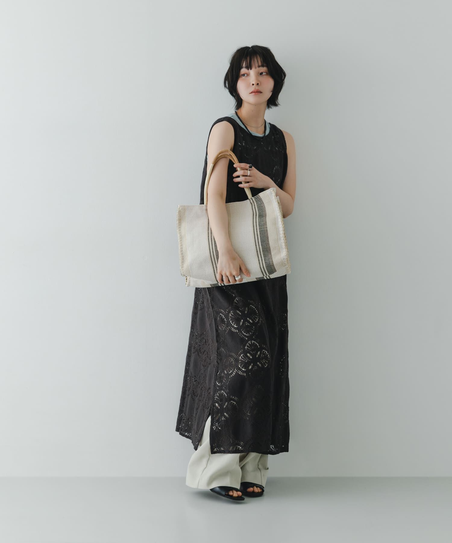 RODE SKO「ストライプ編み込みトートバッグ」|トートバッグ|