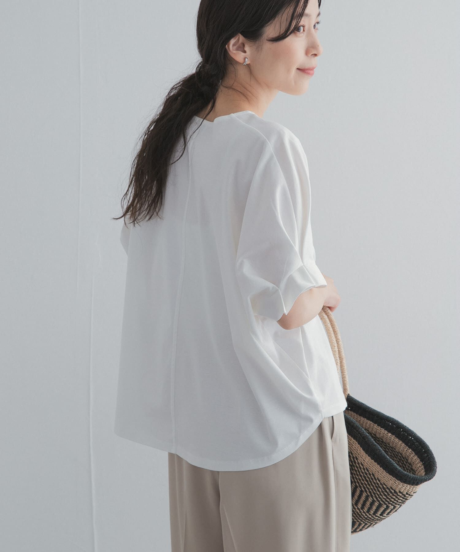 URBAN RESEARCH DOORS「『UR TECH』サマシェアタックスリーブプルオーバー」|Tシャツ・カットソー|