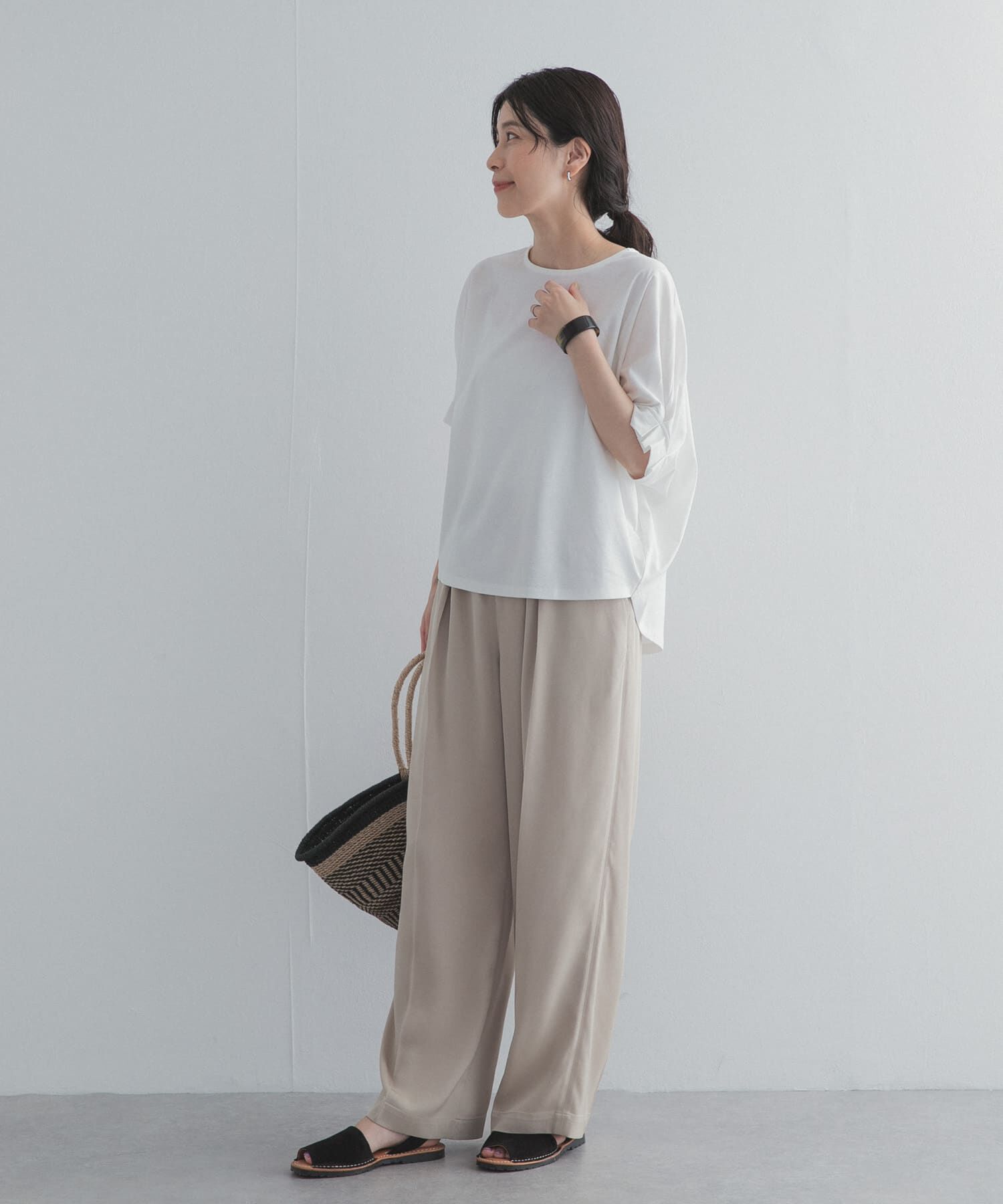 URBAN RESEARCH DOORS「『UR TECH』サマシェアタックスリーブプルオーバー」|Tシャツ・カットソー|