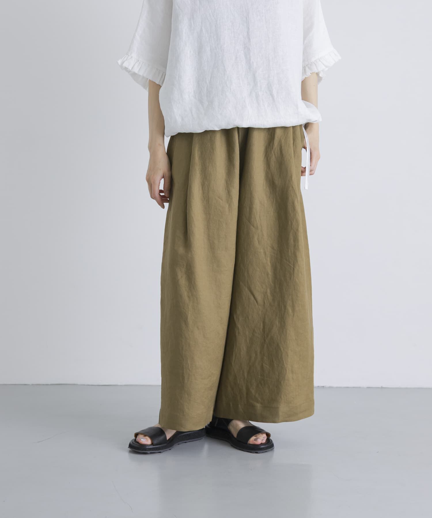 かぐれ「カラーリネンクロップドパンツ」|その他|