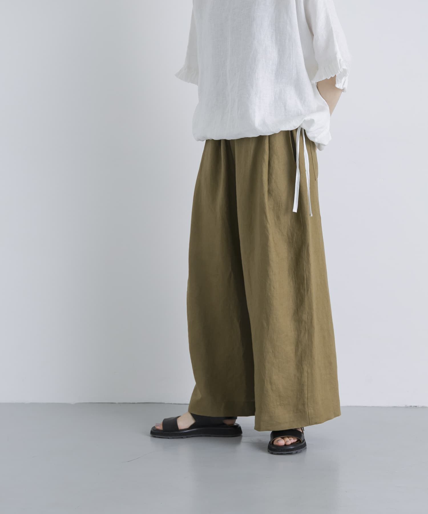 かぐれ「カラーリネンクロップドパンツ」|その他|