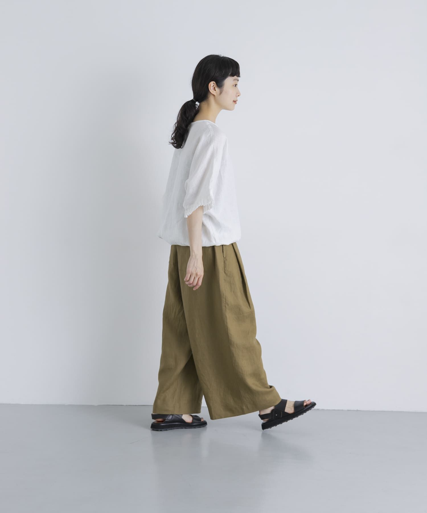かぐれ「カラーリネンクロップドパンツ」|その他|