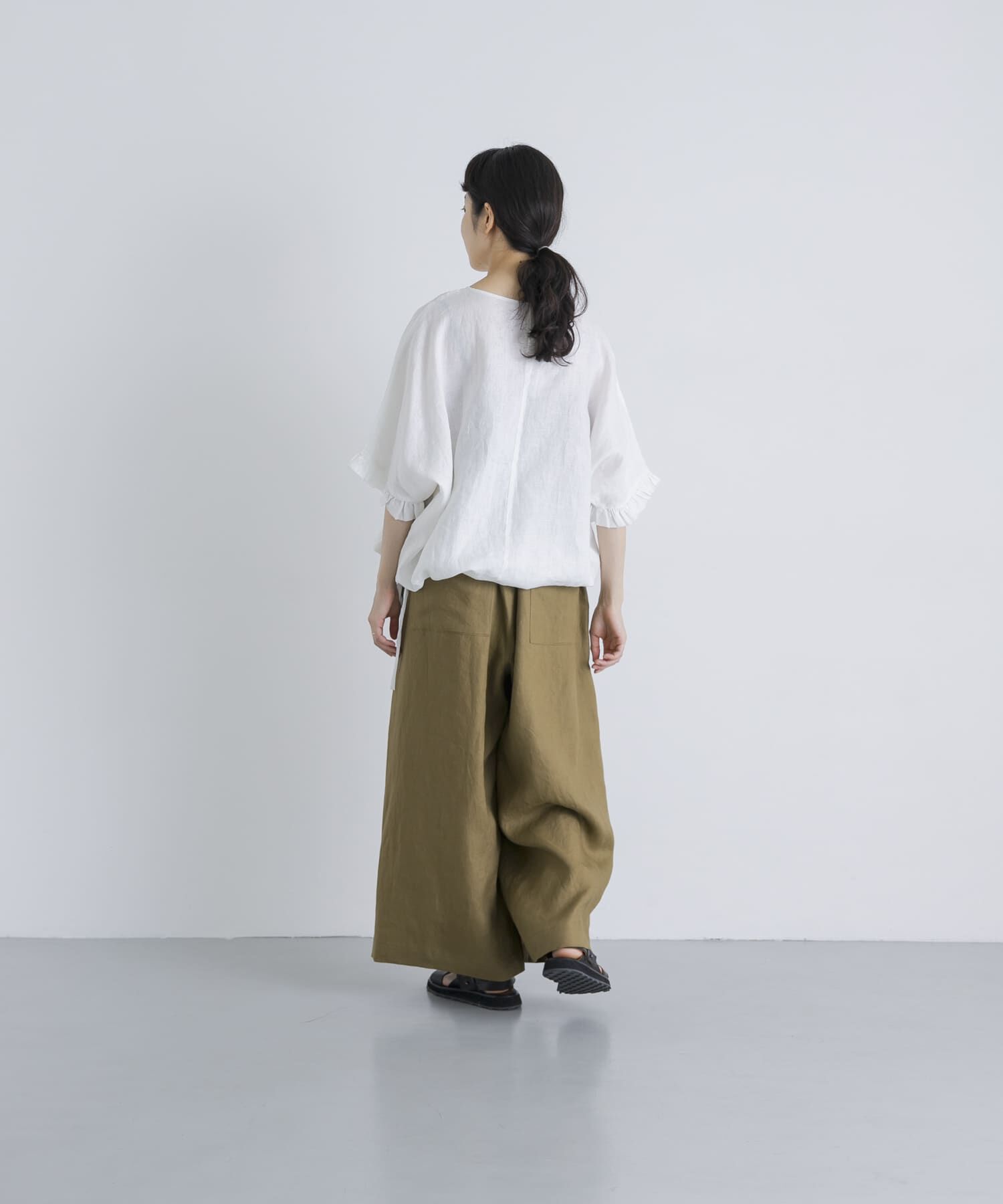 かぐれ「カラーリネンクロップドパンツ」|その他|