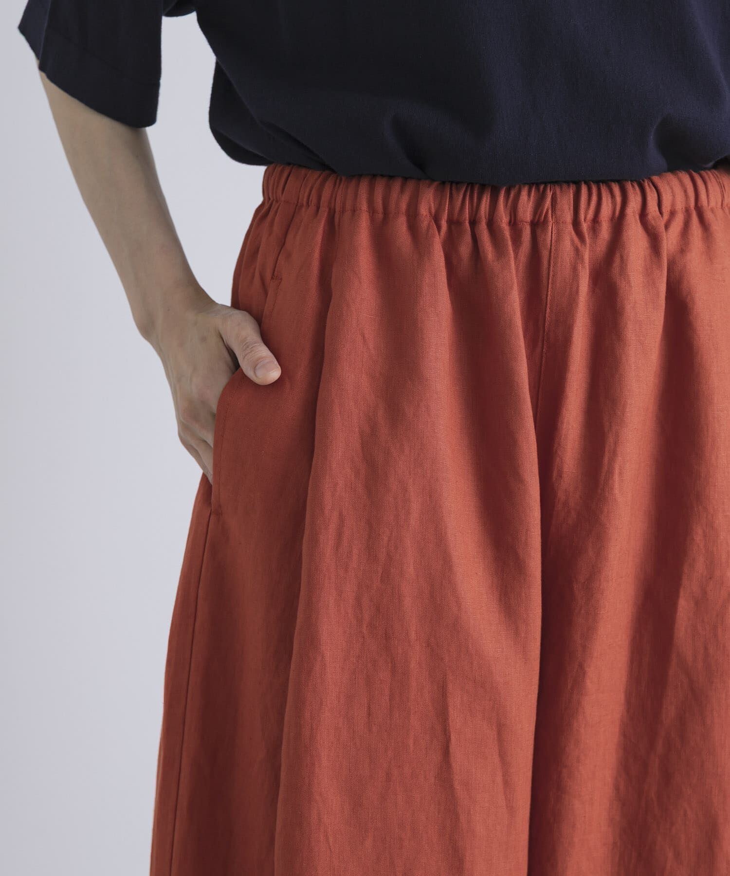 かぐれ「カラーリネンクロップドパンツ」|その他|