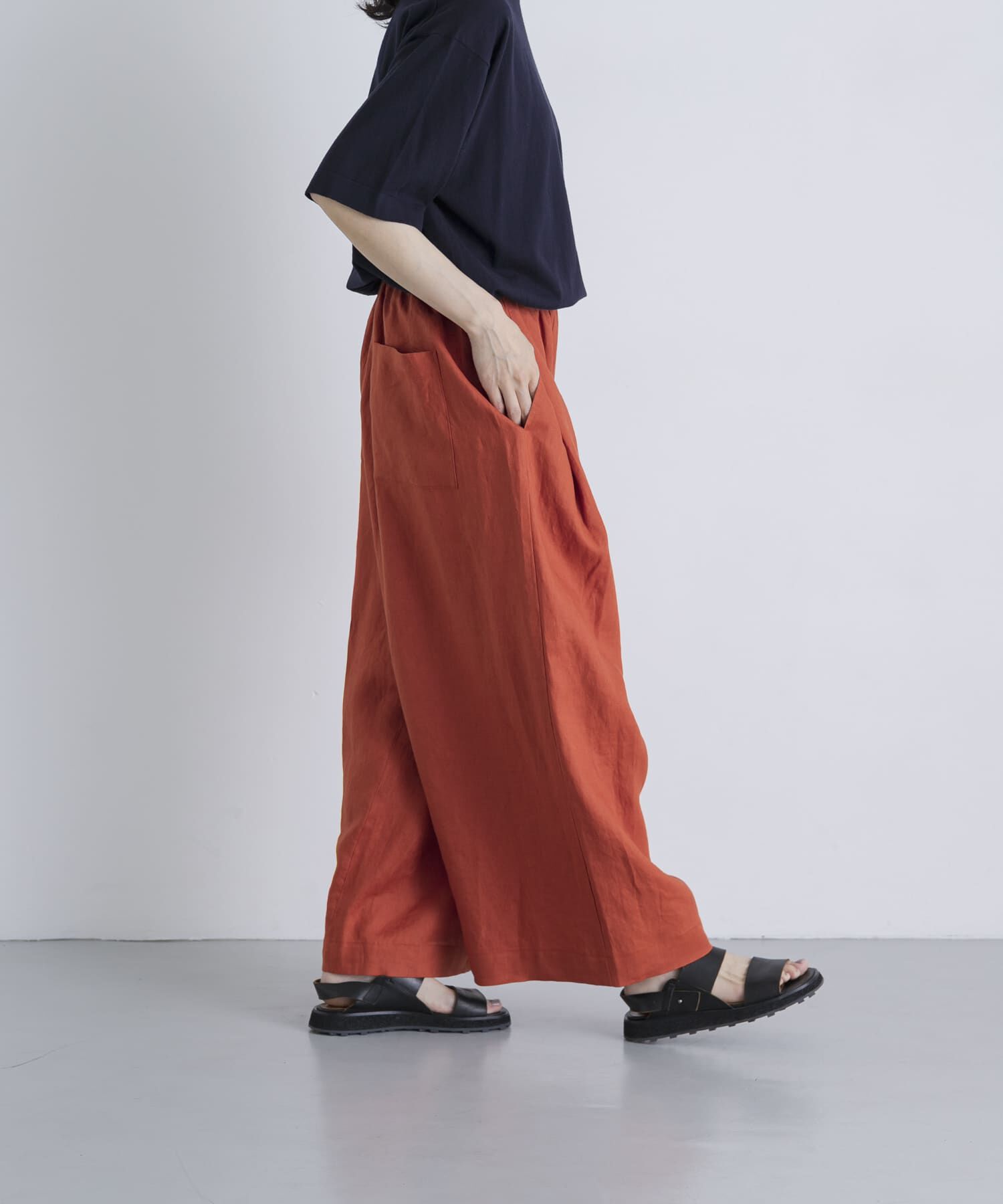 かぐれ「カラーリネンクロップドパンツ」|その他|
