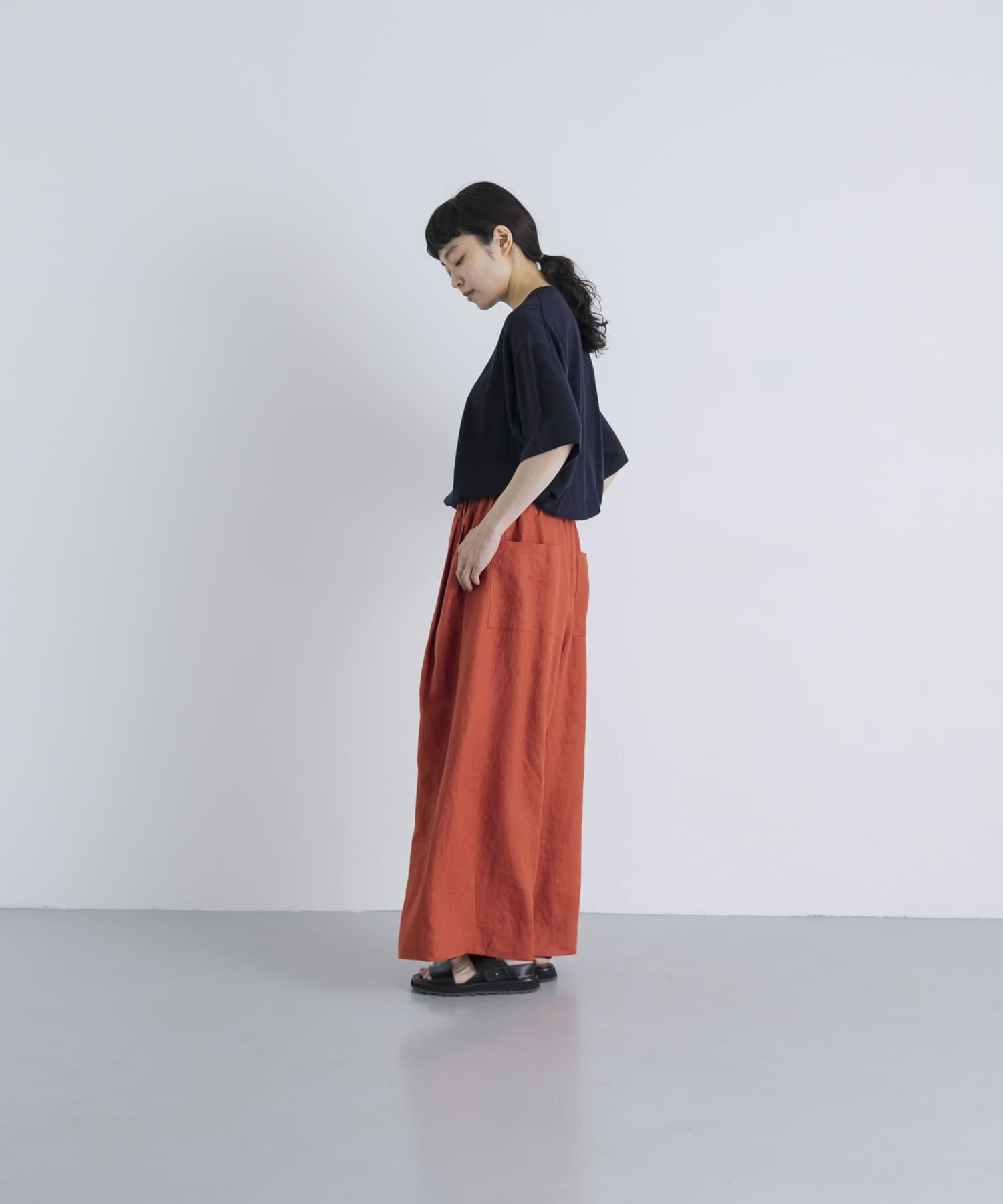 かぐれ「カラーリネンクロップドパンツ」|その他|