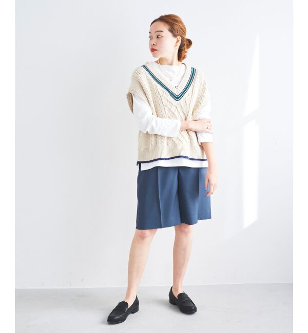 le.coeur blanc「ツイルストレッチハーフパンツ」|その他|