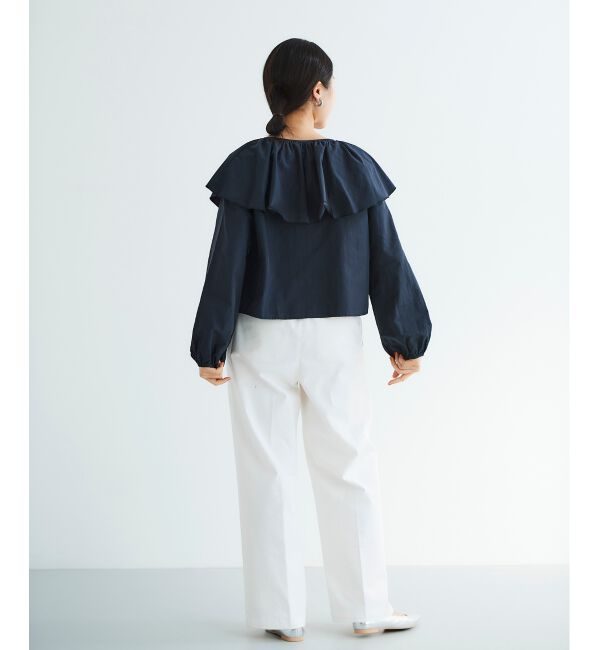 le.coeur blanc「《WEB限定アイテム》ラッフルカラーリボンブラウス」|シャツ・ブラウス|