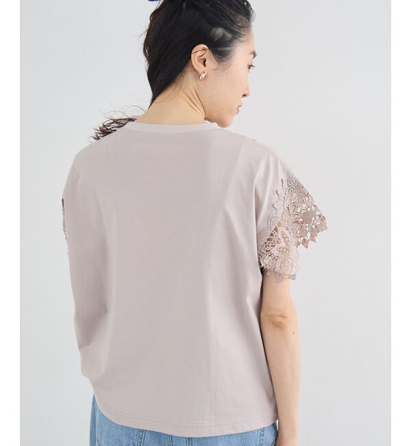  「レースドッキングカットソー」|Tシャツ・カットソー|