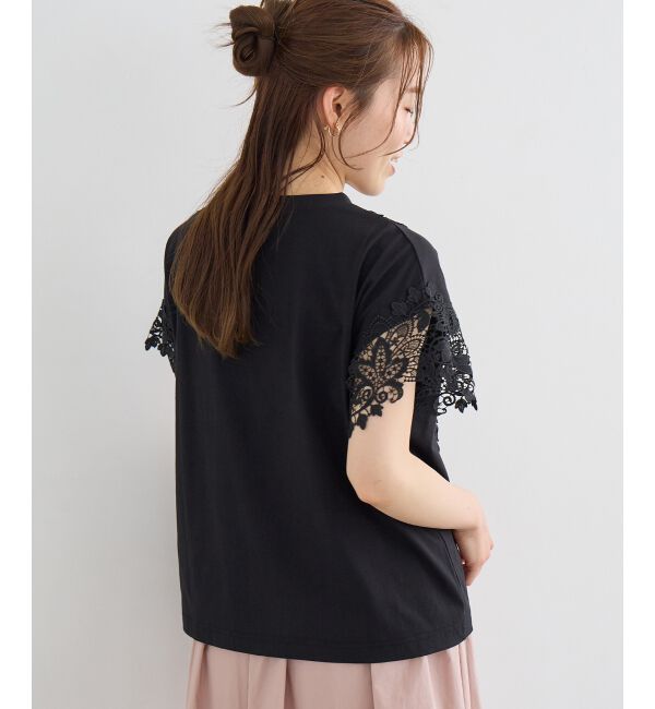 「レースドッキングカットソー」|Tシャツ・カットソー|