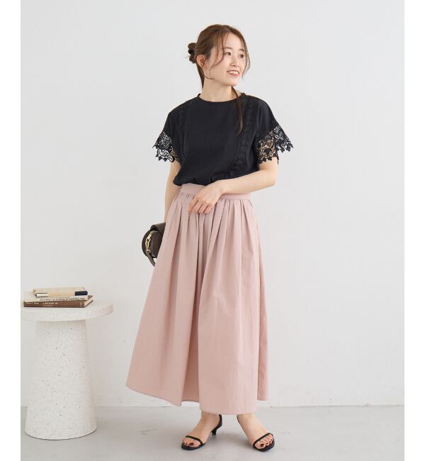  「レースドッキングカットソー」|Tシャツ・カットソー|