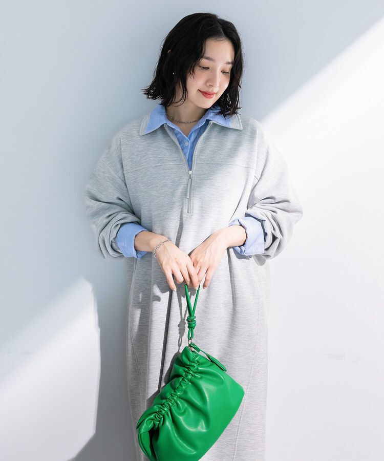 Green Parks「ポロ衿ハーフZIPカットワンピース」|ワンピース|
