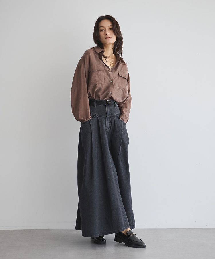GARAGE OF GOOD CLOTHING「ボリュームタックデニムスカート」|スカート|