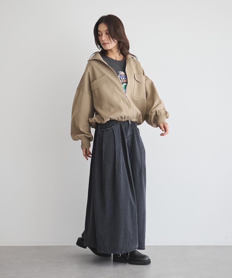 GARAGE OF GOOD CLOTHING「ボリュームタックデニムスカート」|スカート|