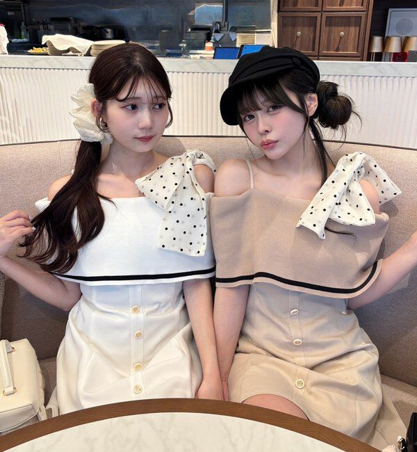 「【Osoroi  Collection】ビッグリボンミニワンピース」|ワンピース|