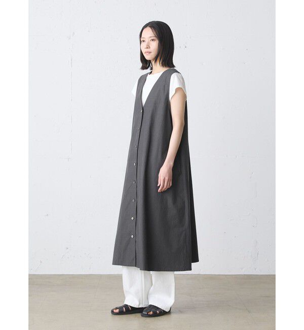 MidiUmi「MidiUmi Vネックロングジレワンピース」|ワンピース|