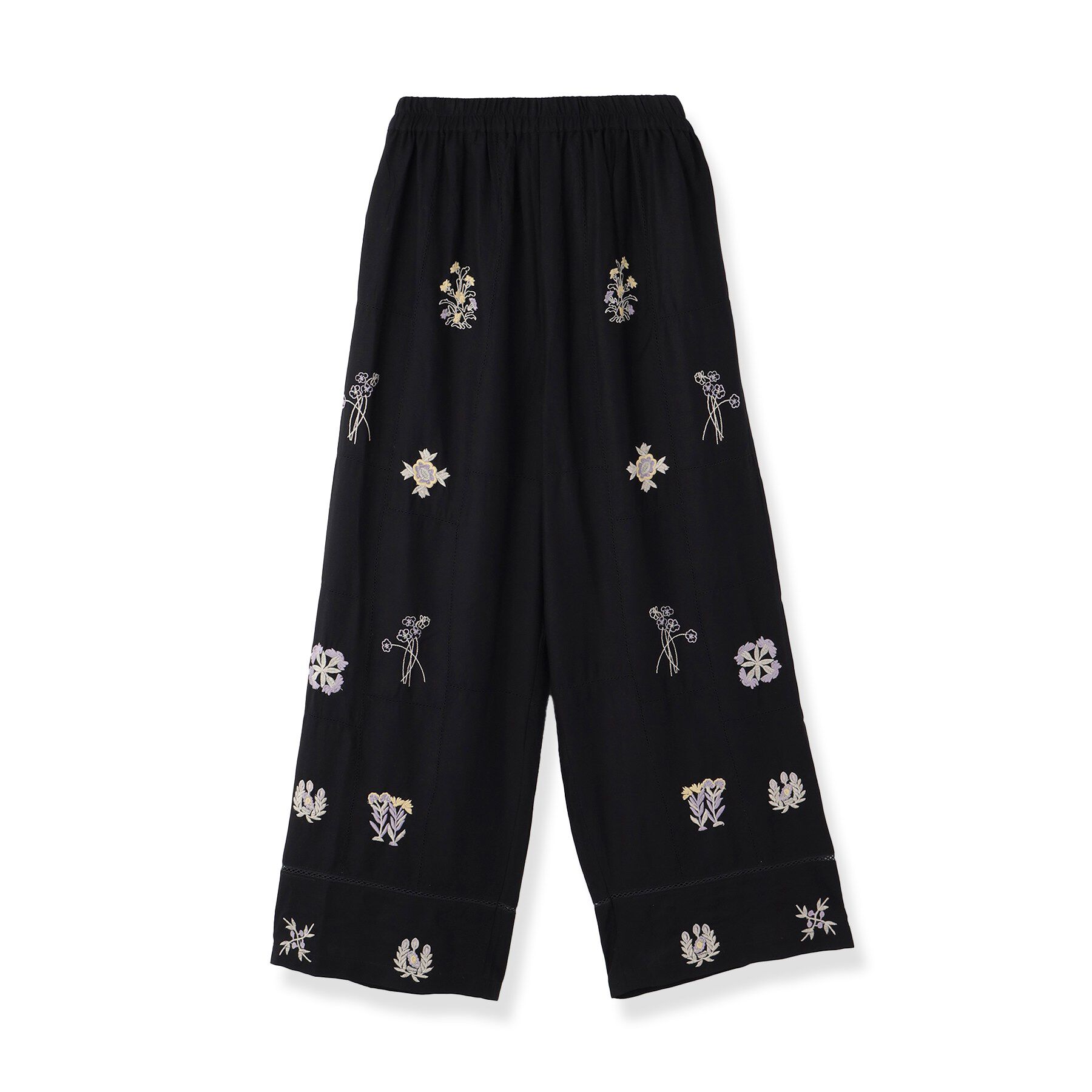 GALLEST「【セットアップ可能】アート刺繍イージーパンツ」|その他|ブラック(019)