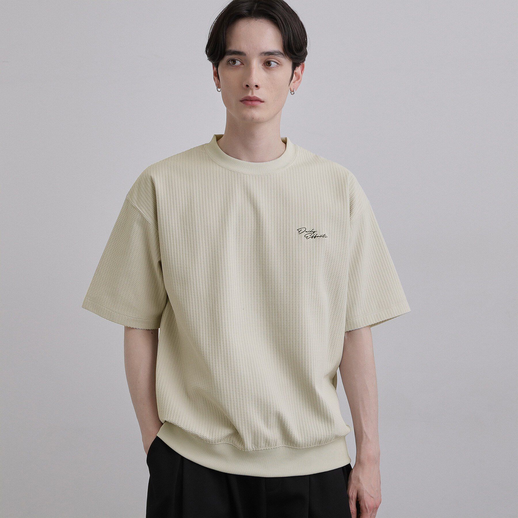 tk.TAKEO KIKUCHI「ポリワッフルカットソー」|Tシャツ・カットソー|グレージュ(050)